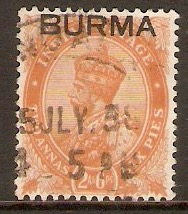 Burma 1937 2a.6p Orange. SG6.
